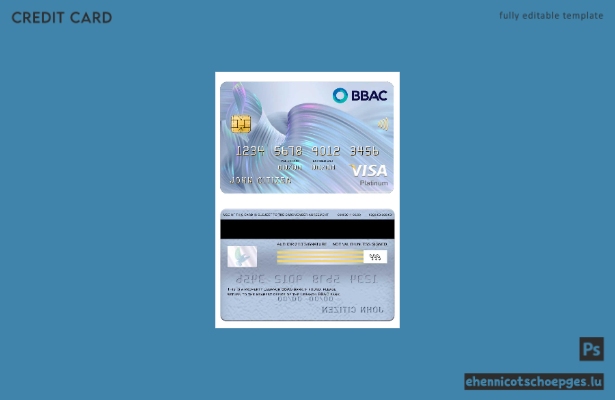 Beispielvorschau der BBAC Visa Platinum Card aus dem Libanon